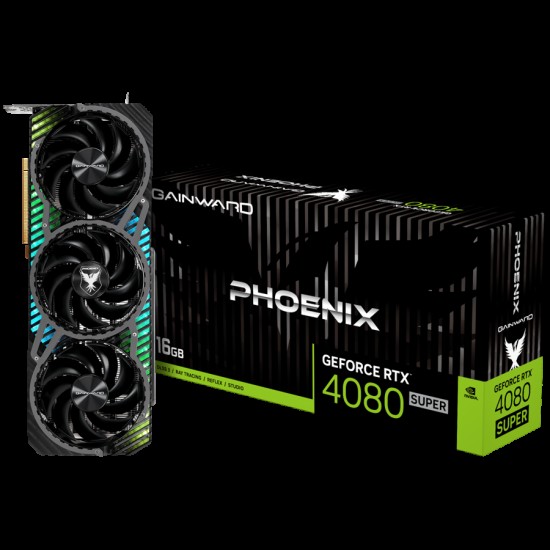 Gainward GeForce RTX 4080 SUPER Phoenix,  16GB GDDR6X, 256 bit, 1x HDMI 2.1a, 3x DP 1.4a, 3x fan, 1x 16-pin pwr connector, 850W, NED408S019T2-1032X