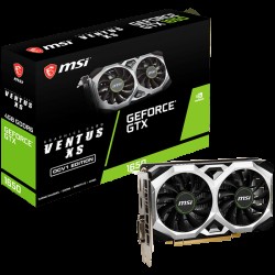 MSI Video Card NVidia GeForce GTX 1650 D6 VENTUS XS OCV1, 4GB GDDR6X, 128-bit, 1620 MHz Boost, 896 CUDA Cores, 1x DP 1.4a, HDMI 2.0b, DL-DVI-D, 300W Recommended PSU, 3Y