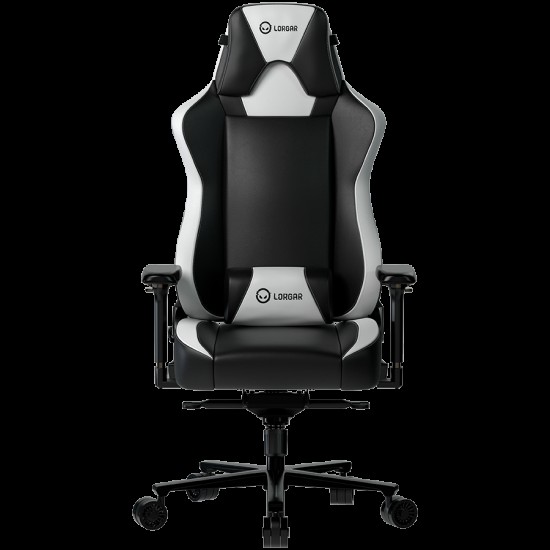 LORGAR Base 311, Gaming chair, PU eco-leather, 1.8 mm metal frame, multiblock mechanism, 4D armrests, 5 Star aluminium base, Class-4 gas lift, 75mm PU casters, Black + white LORGAR Base 311, Gaming chair, PU eco-leather, 1.8 mm metal frame, multiblock mechanism, 4D armrests, 5 Star aluminium base, Class-4 gas lift, 75mm PU casters, Black + white