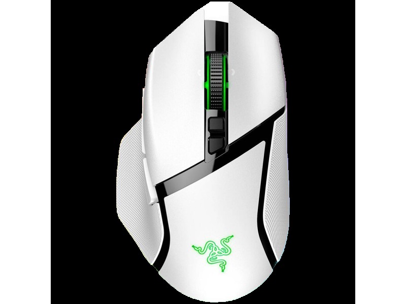 Razer Basilisk V3 Pro White, Wireless Gaming Mouse, True 30000 dpi, Focus Pro 30K Optical Sensor, Gen-3 Optical Mouse Switches, 11 programmable buttons, Razer Speedflex Cable USB Type C, 90-million Clicks