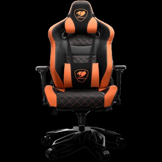COUGAR Armor Titan PRO, Gaming chair, Suede-Like Texture, Body-embracing High Back Design, Breathable Premium PVC Leather, Memory Head Pillow & Lumbar Pillow, 170º Reclining, 4D Adjustable Arm Rest, Class 4 Gas Lift Cylinder