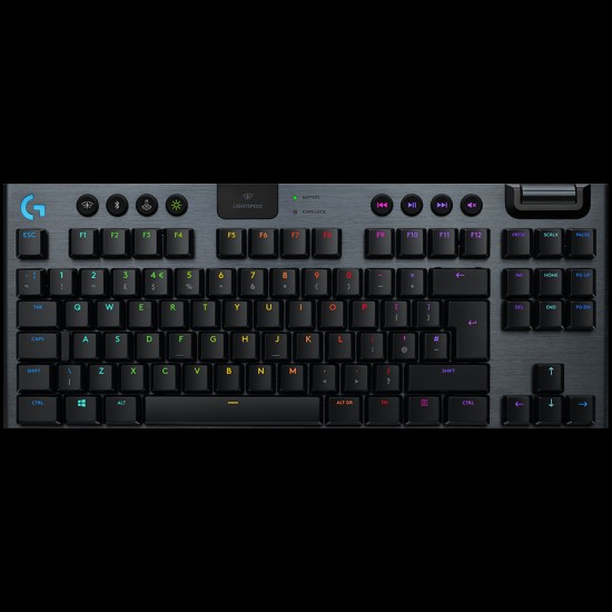 LOGITECH G915 TKL LIGHTSPEED Wireless Mechanical Gaming Keyboard - CARBON - US INT L - CLICKY