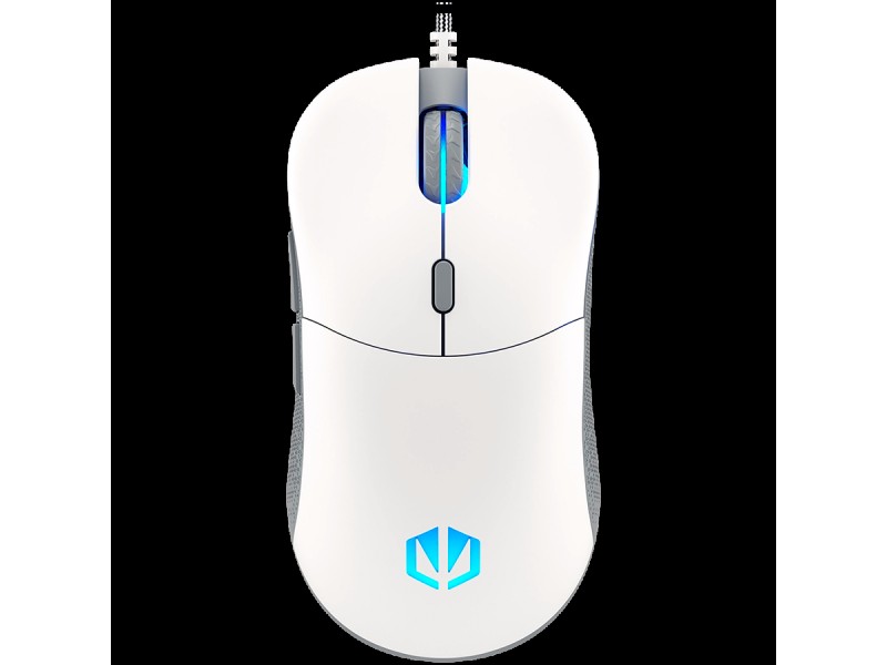Endorfy GEM Plus Onyx White Gaming Mouse, PIXART PAW3370 Optical Gaming Sensor, 19000DPI, 67G Lightweight design, KAILH GM 8.0 Switches, 1.8M Paracord Cable, PTFE Skates, ARGB lights, 2 Year Warranty
