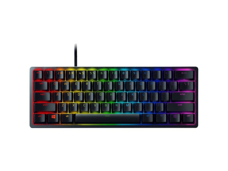 Razer Huntsman Mini (Red Switch), US Layout, Black, Razer Optical Switch, Razer Chroma customizable backlighting w/ 16.8 million colors, up to 5 profiles Hybrid onboard storage, Detachable Type-C Connectivity, 100 million keystroke lifespan