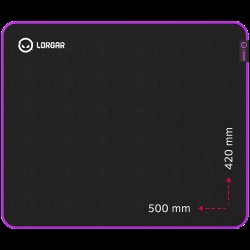 Lorgar Main 315, Gaming mouse pad, High-speed surface, Purple anti-slip rubber base, size: 500mm x 420mm x 3mm, weight 0.39kg Lorgar Main 315, Gaming mouse pad, High-speed surface, Purple anti-slip rubber base, size: 500mm x 420mm x 3mm, weight 0.39kg