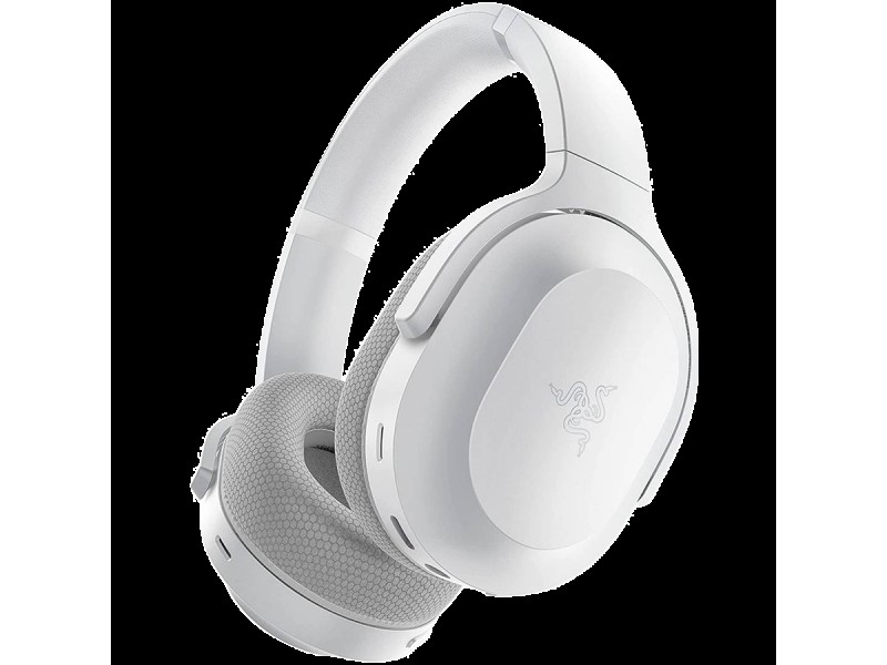 Razer Barracuda, Mercury White, Wireless Multi-platform Gaming and Mobile Headset, Razer TriForce 50mm Drivers, Dual Integrated Noise-Cancelling mics, Pressure-Relieving Memory Foam, THX Spatial Audio, 40hrs, Type-C, Compatible with PC, PlayStation,