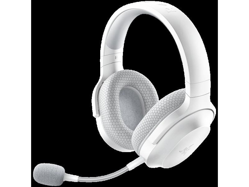 Razer Barracuda X Mercury White Wireless Multi-platform Gaming and Mobile Headset, Razer TriForce 40mm Drivers, Detachable HyperClear Cardioid Mic, Ultra-soft FlowKnit mem foam, 7.1 audio, 50hrs, Dual Wireless, Type-C, Compt PC, PlSt, MD, Ad, iOs