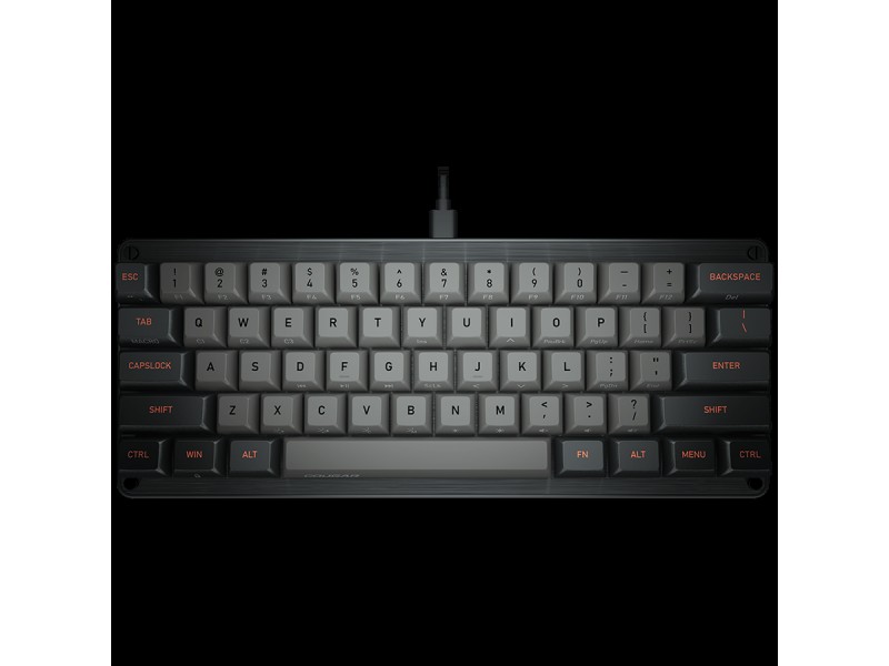 Cougar PURI MINI, Gaming Keyboard, PBT Doubleshot Ball Shape Keycaps, Mechanical switches, N-Key Rollover, 6 Backlight Effects, Magnetic Protective Cover, Dimensions: 295 x 121 x 38.4 mm