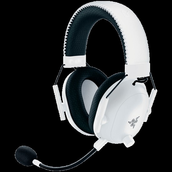 Razer BlackShark V2 Pro - White, 2.4 GHz wireless, Frequeny Response 12 Hz – 28 kHz, Razer TriForce Titanium Driver 50mm, 32 Ω (1 kHz) impedance, Breathable memory foam cushions, Advanced passive noise cancellation, HyperClear Supercardioid Mic