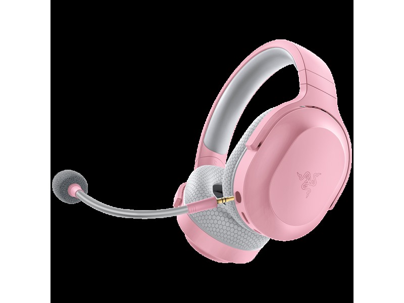 Razer Barracuda X Quartz Wireless Multi-platform Gaming and Mobile Headset, Razer TriForce 40mm Drivers, Detachable HyperClear Cardioid Mic, Ultra-soft FlowKnit mem foam, 7.1 audio, 50hrs, Dual Wireless, Type-C, Compatible PC, PlaySt, MD, Andr, iOs
