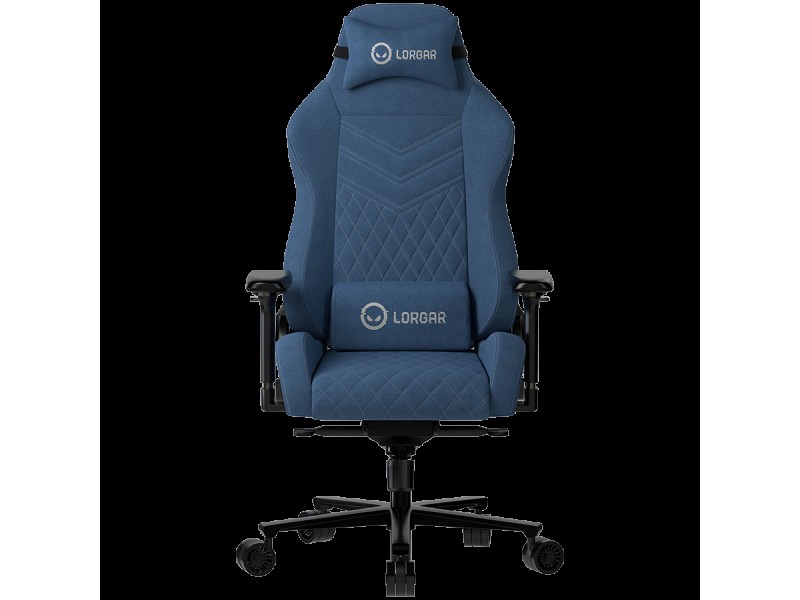 LORGAR Ace 422, Gaming chair, Anti-stain durable fabric, 1.8 mm metal frame, multiblock mechanism, 4D armrests, 5 Star aluminium base, Class-4 gas lift, 75mm PU casters, Blue