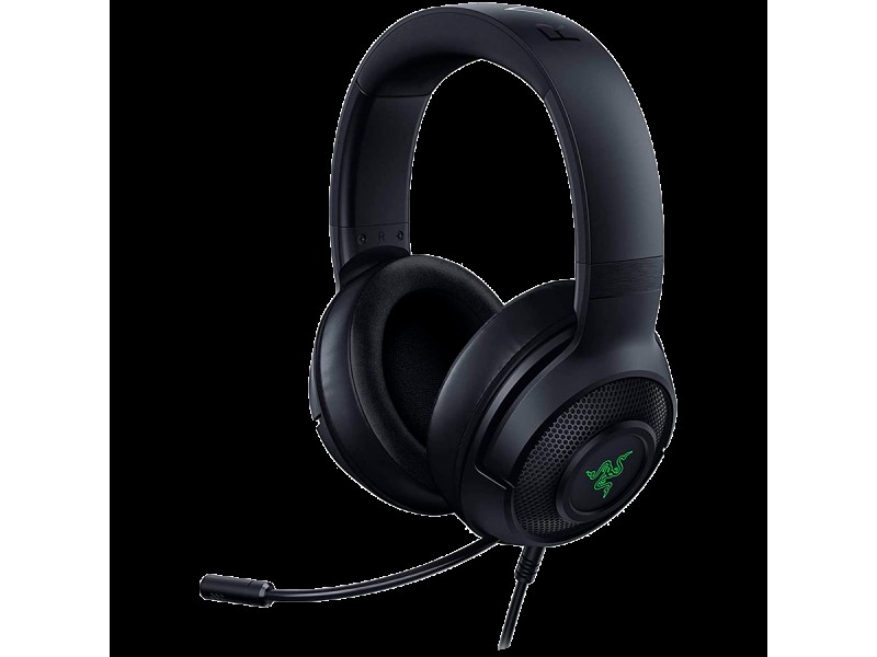 Razer Kraken V3 X USB, Gaming Headset, HyperClear Cardioid Mic, TriForce 40mm Drivers, Hybrid fabric and memory foam ear cushions, Razer Chroma™ RGB, 7.1 Surround Sound, USB-A