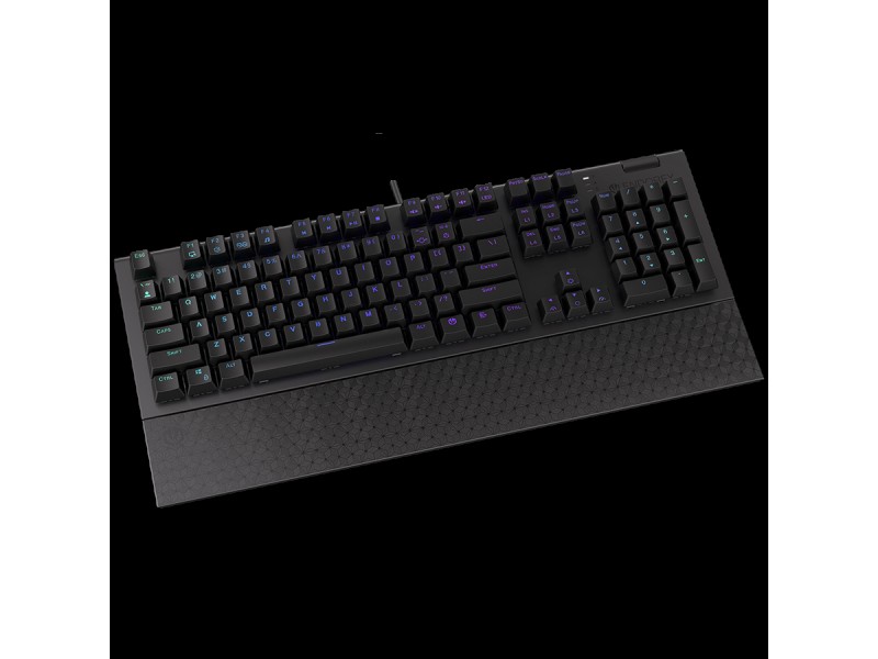 Endorfy Omnis Red Gaming Keyboard, Kailh Red Mechanical Switches, Double Shot PBT Keycaps, Volume Wheel, Magnetic Wrist Rest, ARGB, USB Cable, 2 Year Warranty