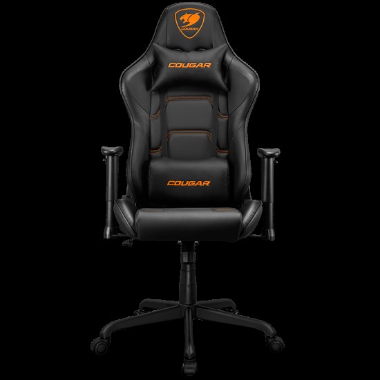 COUGAR Armor Elite Black Gaming Chair, Adjustable Design, Breathable PVC Leather, Class 4 Gas Lift Cylinder, Full Steel Frame, 2D Adjustable Arm Rest, 160º Reclining, Adjustable Tilting Resistance