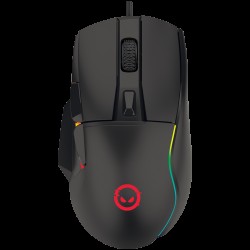 LORGAR Jetter 357, gaming mouse, Optical Gaming Mouse with 6 programmable buttons, Pixart ATG4090 sensor, DPI can be up to 8000, 30 million times key life, 1.8m PVC USB cable, Matt UV coating and RGB lights with 4 LED flowing mode, size:124.90*71.65*41.36