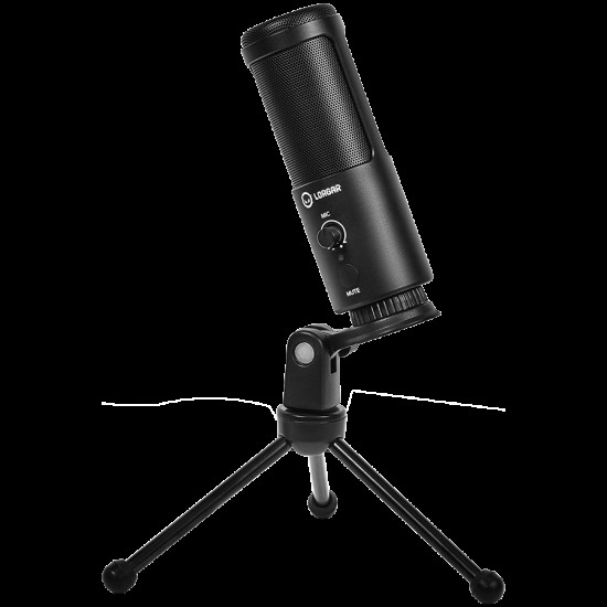 LORGAR Voicer 521, Gaming Microphone, Black, USB condenser mic with Volume Knob, 3.5MM headphonejack, mute button and led indicator, package including 1x F5 Microphone, 1 x 2M type-C USB Cable, 1 xTripod Stand LORGAR Voicer 521, Gaming Microphone, Black, USB condenser mic with Volume Knob, 3.5MM headphonejack, mute button and led indicator, package including 1x F5 Microphone, 1 x 2M type-C USB Cable, 1 xTripod Stand