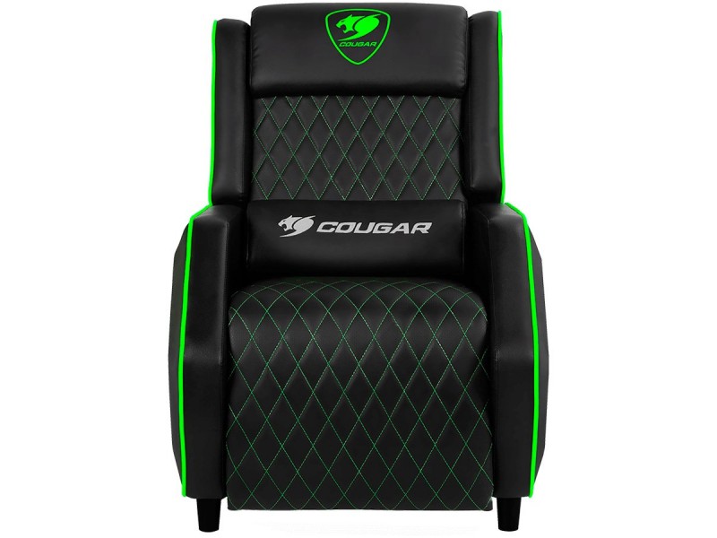 COUGAR Ranger - Green XB, Gaming Sofa, Headrest & Lumbar Design, Breathable Premium PVC Leather, Diamond Check Pattern Design, Recliner system 95°~160°, Weight Capacity 160 kg, Product Weight 32.5kg