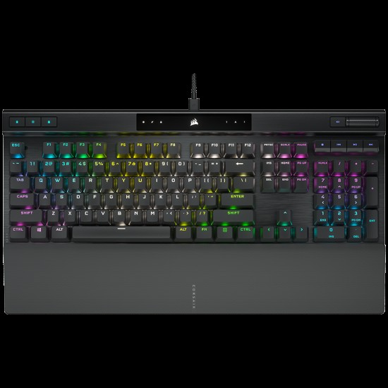 Corsair K70 RGB PRO Mechanical Gaming Keyboard, Backlit RGB LED, CHERRY MX Red, Black, Black PBT Keycaps, EAN:0840006645856