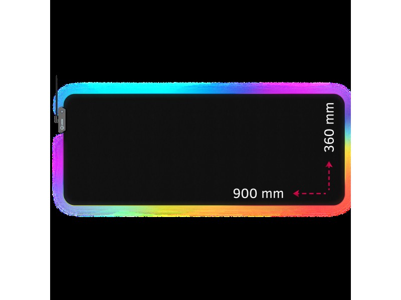 Lorgar Steller 919, Gaming mouse pad, High-speed surface, anti-slip rubber base, RGB backlight, USB connection, Lorgar WP Gameware support, size: 900mm x 360mm x 3mm, weight 0.635kg