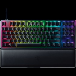 Razer Huntsman V2 Tenkeyless, Optical Gaming Keyboard (Clicky Optical Switch), US Layout, Doubleshot PBT Keycaps, Sound Dampening Foam, Razer Chroma™ RGB, Up to 8000Hz polling rate, Aluminum matte top plate