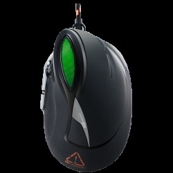 CANYON Emisat GM-14, Wired Vertical Gaming Mouse with 7 programmable buttons, Pixart optical sensor, 6 levels of DPI and up to 4800, 2 million times key life, 1.65m Braided USB cable,rubber coating surface and colorful RGB lights, size:106*72*84mm, 1