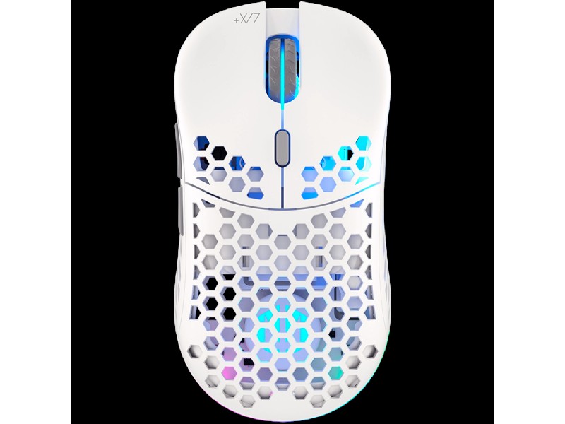 Endorfy LIX Plus Onyx White Wireless Gaming Mouse, PIXART PAW3370 Optical Gaming Sensor, 19000DPI, 69G Lightweight design, KAILH GM 8.0 Switches, 1.6M Paracord Cable, PTFE Skates, ARGB lights, 2 Year Warranty