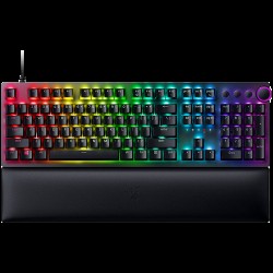 Razer Huntsman V2, Optical Gaming Keyboard (Linear Red Switch), US Layout, Doubleshot PBT Keycaps, Sound Dampening Foam, Razer Chroma™ RGB, Up to 8000Hz polling rate, Aluminum matte top plate