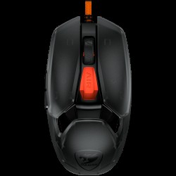COUGAR AirBlader Tournament (Black) Gaming Mouse, PixArt PAW3399 Optical Gaming Sensor, 20000DPI, 2000Hz Poling Rate, 80M Clicks Gaming Switches, 6 Programmable Buttons, 62G Extreme Lightweight Design, Ultraflex Cable, Grip Tape, PTFE Skates, BOUNCE-ON Sy