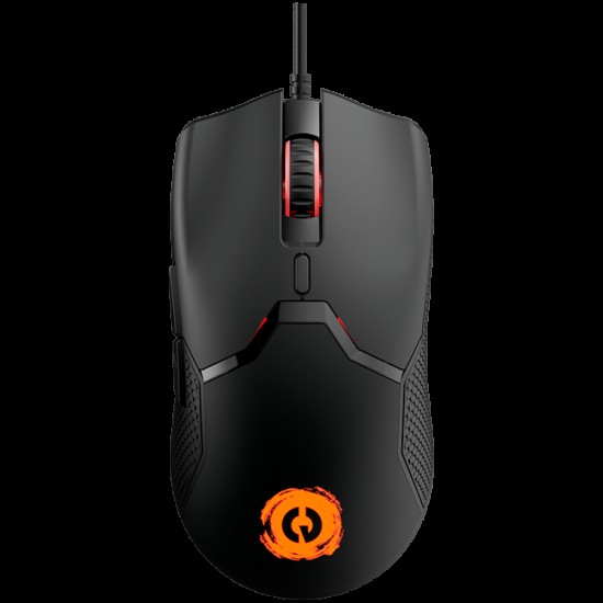 CANYON Carver GM-116,  6keys Gaming wired mouse, A603EP sensor, DPI up to 3600, rubber coating on panel, Huano 1million switch, 1.65M PVC cable, ABS material. size: 130*69*38mm, weight: 105g, Black