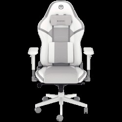 Endorfy Scrim Onyx White Gaming Chair, PU Leather + Breathable Fabric, Cold-pressed Foam, Memory Foam Cushions, Class 4 Gas Lift Cylinder, 4D Adjustable Armrest, Adjustable Headrest, White, 2 Year Warranty