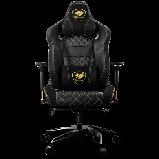 COUGAR Armor Titan PRO - ROYAL, Gaming chair, Suede-Like Texture, Body-embracing High Back Design, Breathable Premium PVC Leather, Memory Head Pillow & Lumbar Pillow, 170? Reclining, 4D Adjustable Arm Rest, Class 4 Gas Lift Cylinder