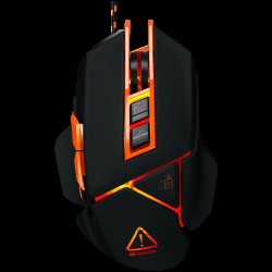 CANYON Optical gaming mouse, adjustable DPI setting 800/1000/1200/1600/2400/3200/4800/6400, LED backlight, moveable weight slot and retractable top cover for comfortable usage