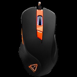 CANYON Eclector GM-3, Wired Gaming Mouse with 6 programmable buttons, Pixart optical sensor, 4 levels of DPI and up to 3200, 5 million times key life, 1.65m Braided USB cable,rubber coating surface and colorful RGB lights, size:130*75*40mm, 140g