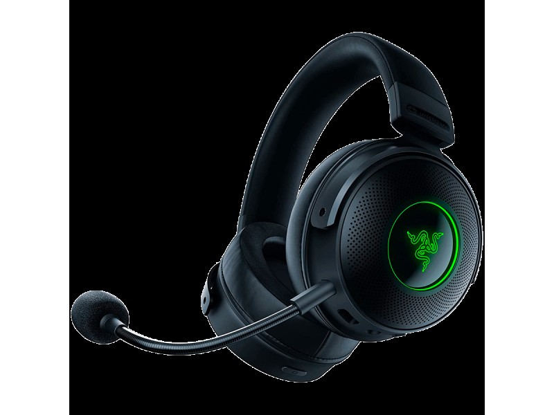 Razer Kraken V3 Pro, Wireless Gaming Headset, Razer HyperSense Haptic Technology, TriForce Titanium 50mm Drivers, Detachable HyperClear SuperCardioid Mic, THX Spatial Audio, Razer Chroma™ RGB, USB-A Wireless (2.4GHz)/3.5mm
