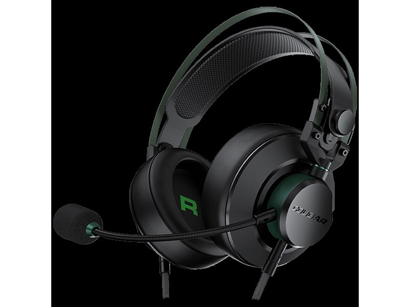 COUGAR VM410 XB, 53mm Graphene Diaphragm Drivers, 9.7mm Noise Cancellation Microphone, Volume Control and Microphone Switch Control, 259g Ultra Lightweight Suspended Leatherlike Headband Design
