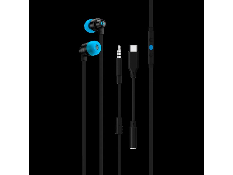 LOGITECH G333 Wired Gaming Earphones - BLACK - 3.5 MM