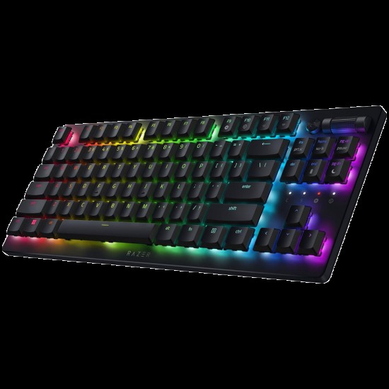 Razer DeathStalker V2 Pro Tenkeyless - Linear Optical Switch - US - Black, Gaming Keyboard, Razer™ Low-Profile Optical Switches (Linear),  RGB Chroma, Top-Class Connectivity, Ultra-Long 50-hour Battery Life, Fully programmable keys with on-the-fly macro r