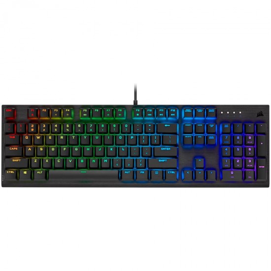 Corsair K60 RGB PRO Mechanical Gaming Keyboard, Backlit RGB LED, CHERRY VIOLA, Black, EAN:0840006626190