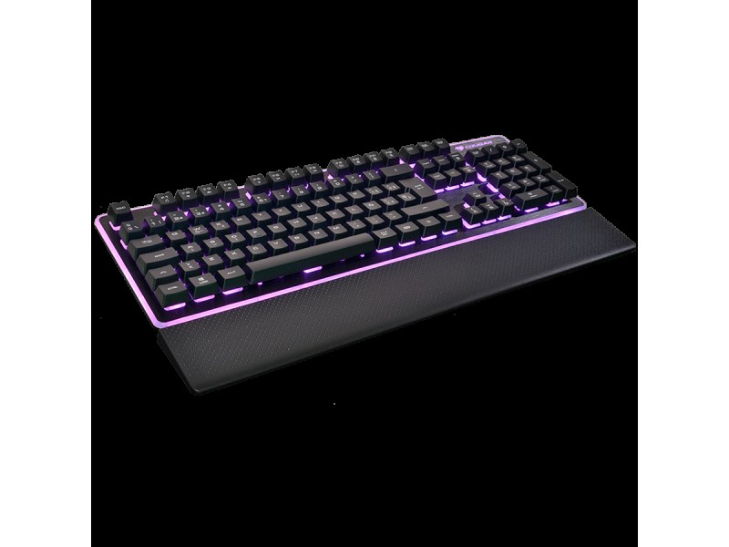 COUGAR Core, Hybrid Mechanical Gaming Keyboard (20 Million Keystrokes), 8 backlight effects, 19 Anti-ghosting keys, 140(L) X 448(W) X 43(H) mm, 0.8kg, Palmrest