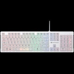 COUGAR Vantar S White, Gaming Keyboard, Flat Caps With Scissor-Switch, 19-Key Rollover, Eight Backlight Effects, Anti-Ghosting Technology, Adjustable Stand, Dimensions: 446.5 x 128 x 16.3 mm