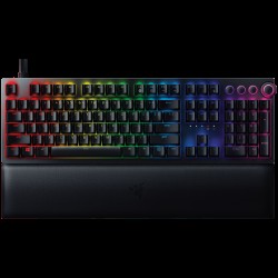 Razer Huntsman V2 Analog (Analog Switch), Optical Gaming Keyboard, US Layout, Doubleshot PBT Keycaps, Sound Dampening Foam, Razer Chroma™ RGB, Up to 8000Hz polling rate, Aluminum matte top plate