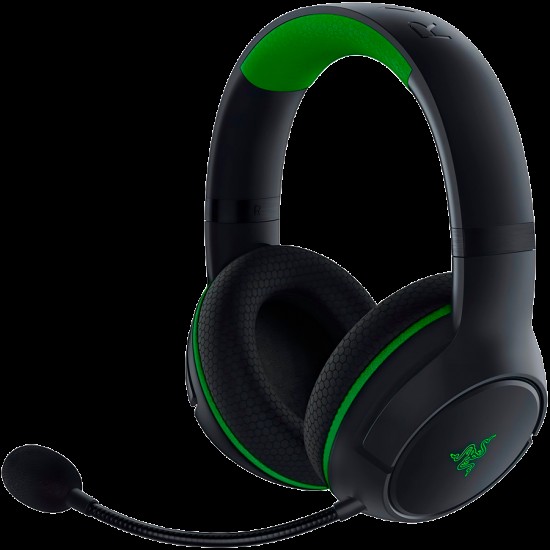 Razer Kaira for Xbox - Black, Xbox Wireless Headset (via Xbox Wireless Adapter for Windows 10), TriForce 50mm Drivers, HyperClear Cardioid Mic, FlowKnit memory foam ear cushions, On-earcup audio controls, Battery life: Up to 15 hours