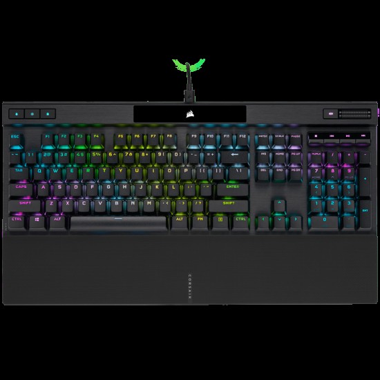 Corsair K70 RGB PRO Optical-Mechanical Gaming Keyboard, Backlit RGB LED, CORSAIR OPX, Black, Black PBT Keycaps, EAN:0840006660163