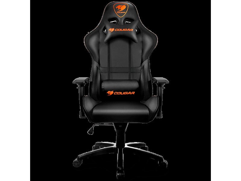 COUGAR Armor Gaming Chair Black, Piston Lift Height Adjustment,180º Reclining,Adjustable Tilting Resistance,3D Adjustable Arm Rest,Full Steel Frame,Ultimate Quality: Class 4 Gas Lift Cylinder