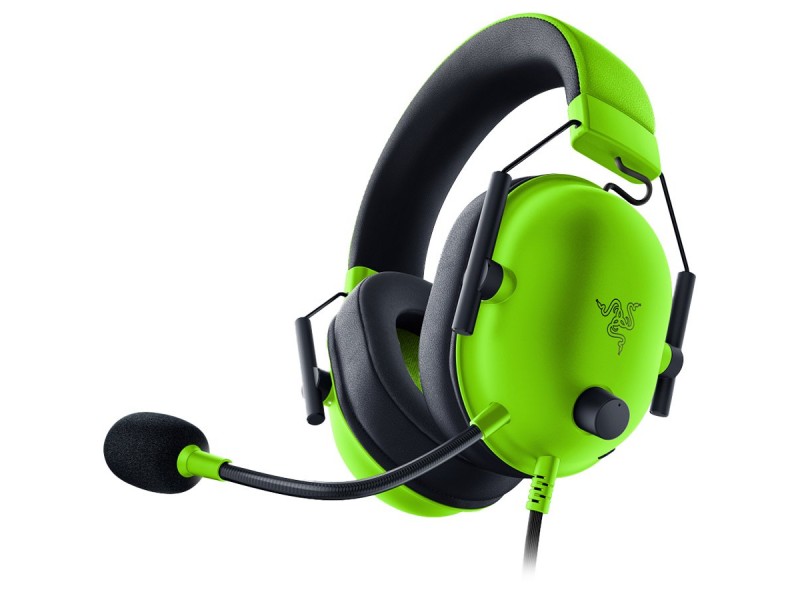 Razer BlackShark V2 X - Green, 12 Hz – 28 KHz Frequency Response, 32 Ω (1 kHz) Impedance, Razer TriForce Driver, Breathable memory foam, Advanced passive noise cancellation, Analog 3.5 mm Connection, 100 Hz – 10 kHz Microphone Frequency, 1.3 m