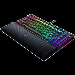 Razer BlackWidow V4 75%, Gaming Keyboard, US Layout, Razer Chroma RGB, Hot-swappable Design, Detachable Type C Cable, PCB & Case sound dampening foam, Up to 8,000 Hz polling rate, Doubleshot ABS Keycaps, Magnetic Plush Leatherette