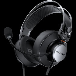 COUGAR VM410 Iron, 53mm Graphene Diaphragm Drivers, 9.7mm Noise Cancellation Microphone, Volume Control and Microphone Switch Control, 259g Ultra Lightweight Suspended Leatherlike Headband Design