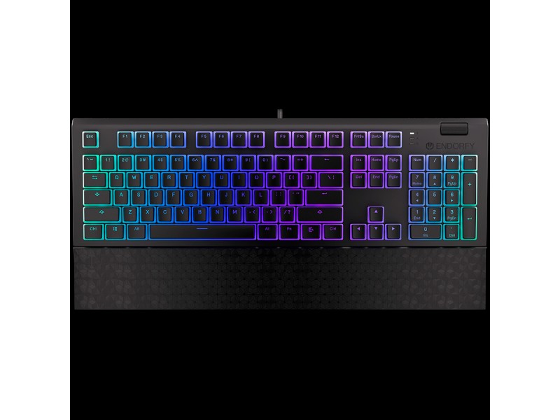 Endorfy Omnis Pudding Brown Gaming Keyboard, Kailh Brown Mechanical Switches, Double Shot PBT Pudding Keycaps, Volume Wheel, Magnetic Wrist Rest, ARGB, USB Cable, 2 Year Warranty
