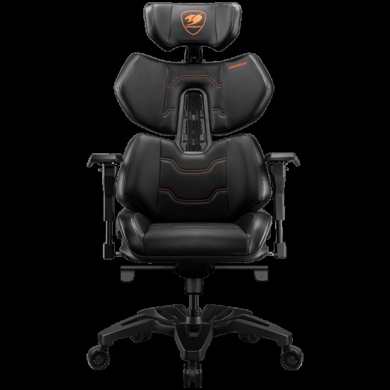COUGAR TERMINATOR, Gaming Chair, Lumbar Support design, Ventilated Backrest design, Flexible PAFRP backrest, Hyper-Dura leatherette, Fully costumizable and adjustable design