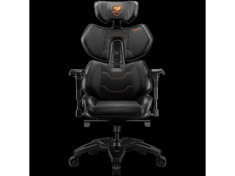 COUGAR TERMINATOR, Gaming Chair, Lumbar Support design, Ventilated Backrest design, Flexible PAFRP backrest, Hyper-Dura leatherette, Fully costumizable and adjustable design
